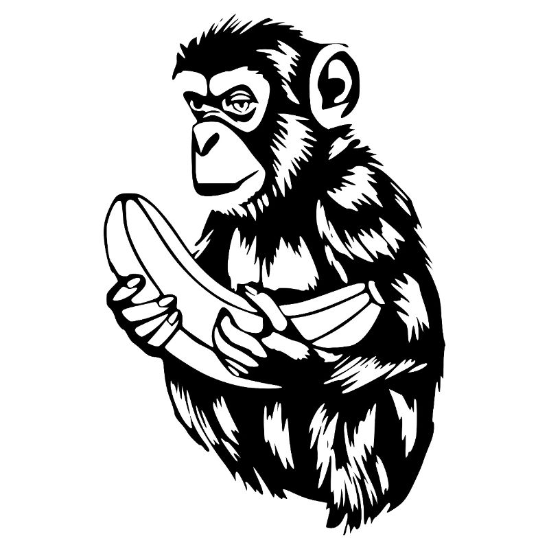 Affe mit Banane T-shirt Geschenk