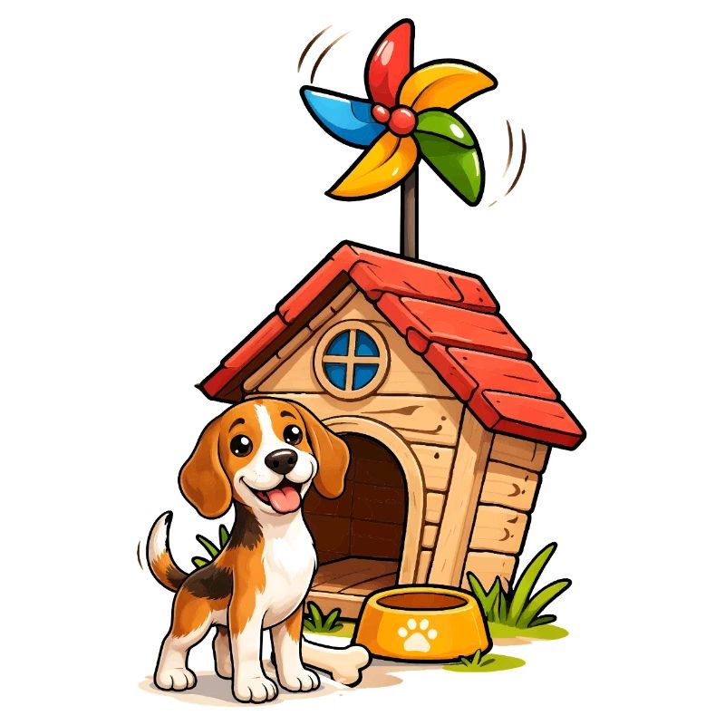 Conception amusante de la maison de chien Beagle