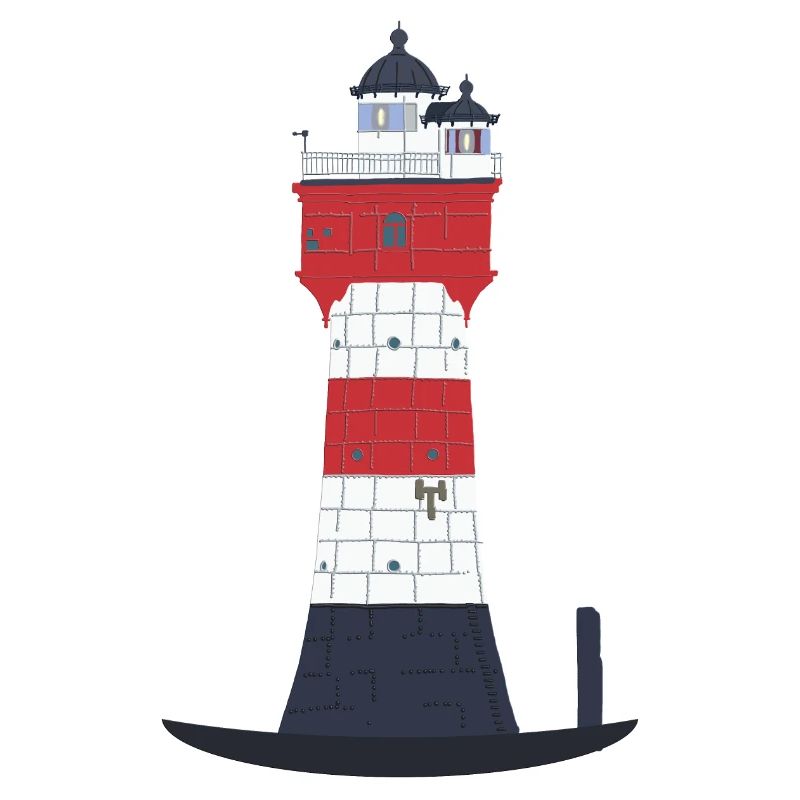 Phare Sable rouge sans texte, Mer du Nord, Offshore