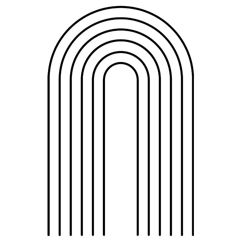 Minimalist line composition in black