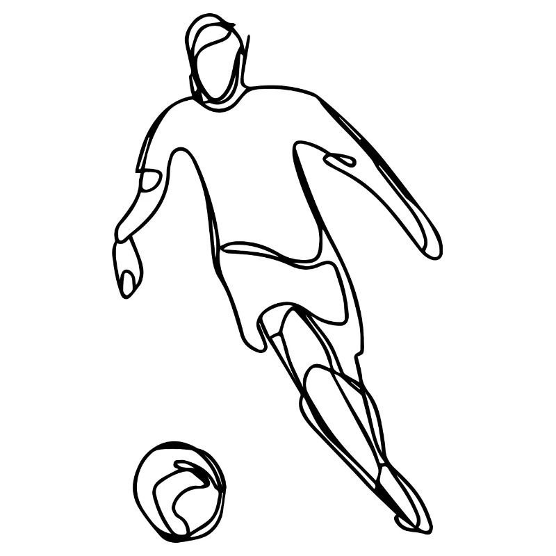 Soccer Player Drawing