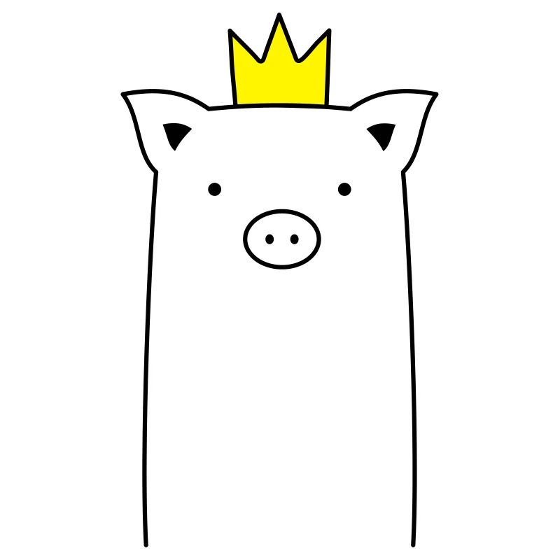 Pig with crown Piglet Piglet Sow Gift