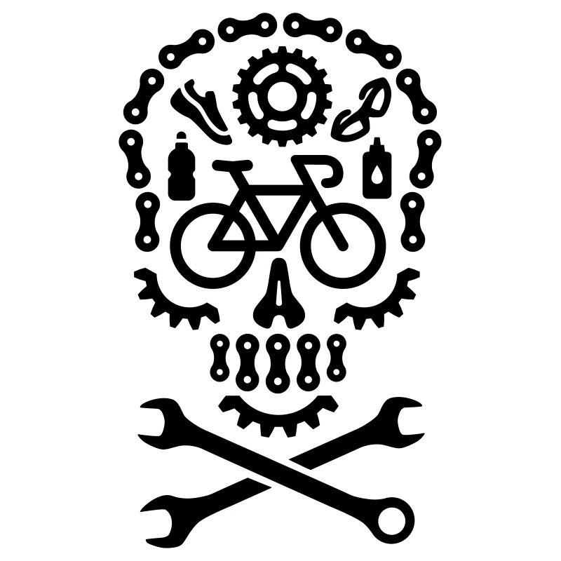 Halloween course de vélo crâne vélo cyclisme