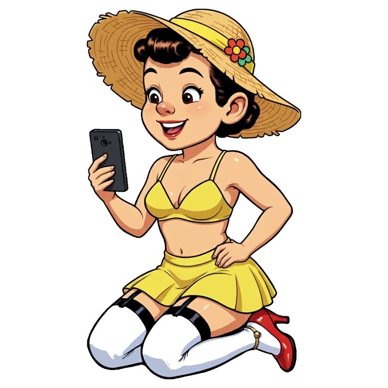 Fröhliche Influencerin