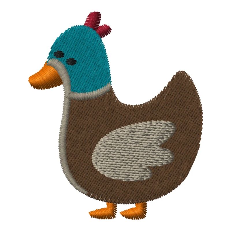 Embroidered duck
