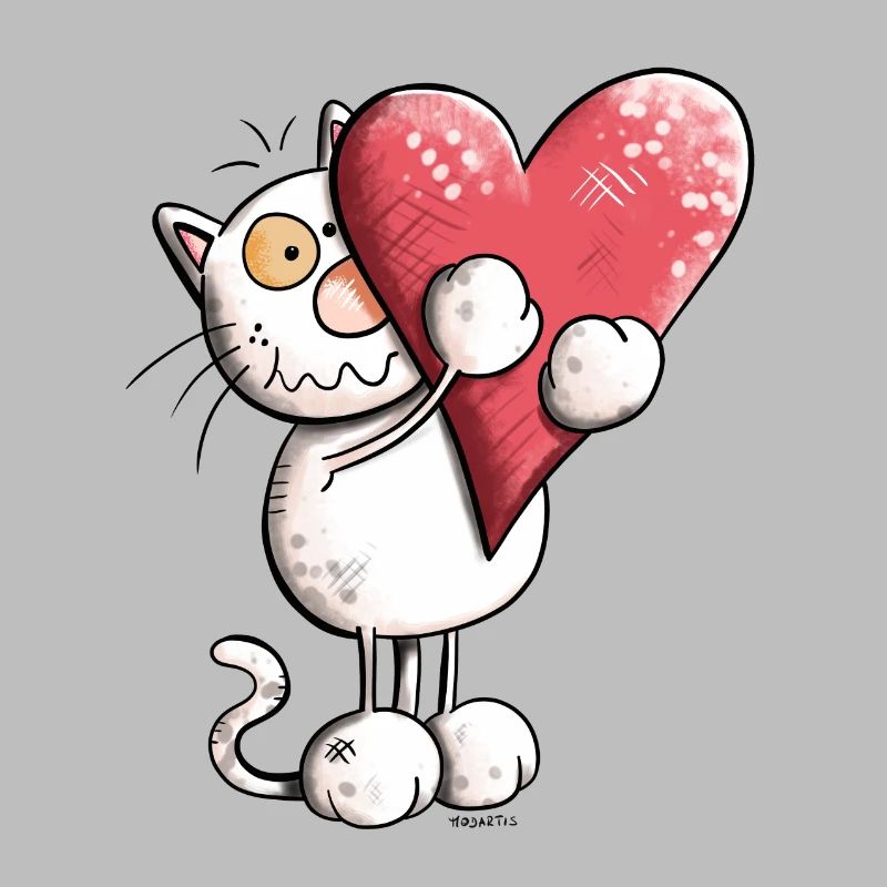 Katze mit Herz