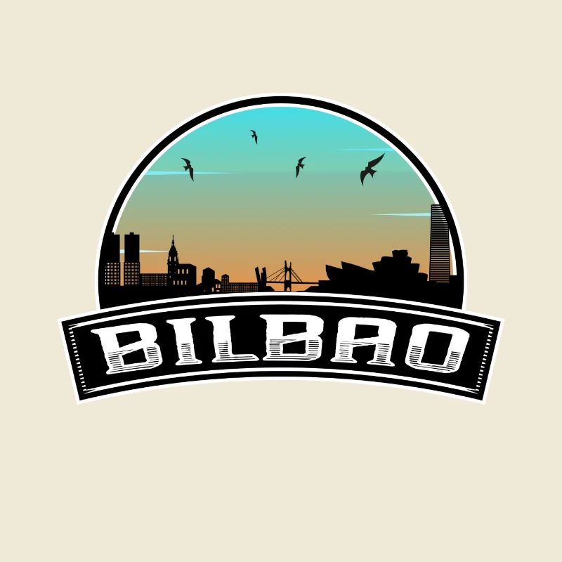 Bilbao Spain Skyline Spanish Souvenir