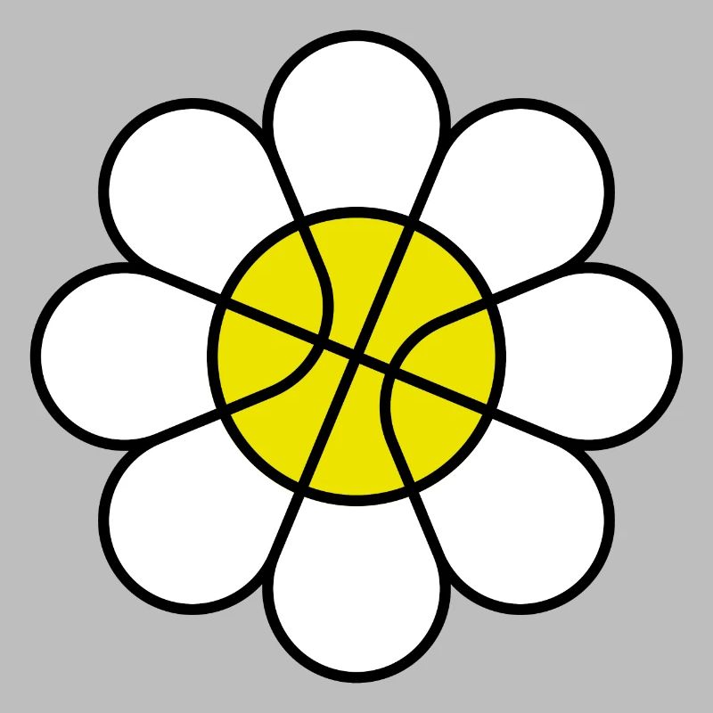 Basketball Gänseblümchen-Blume