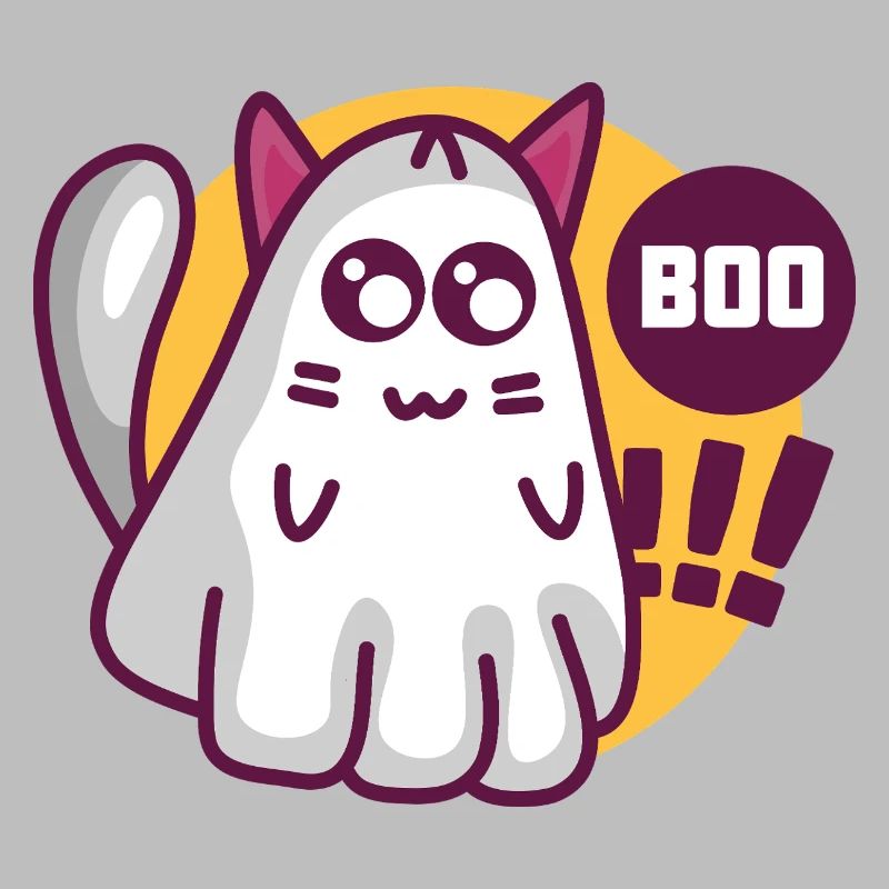 Boo cat - Cute Ghost Cat