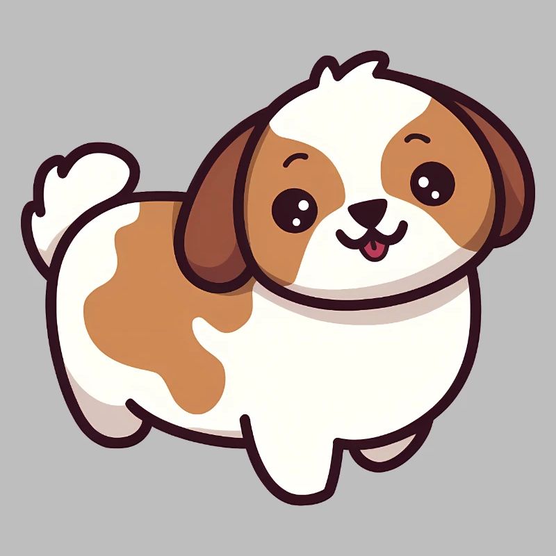 Dessin animé de chiot mignon