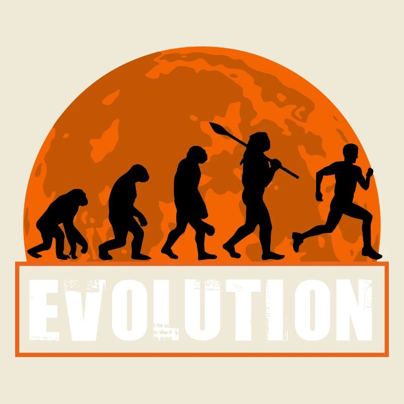 Running Man Evolution Funny Runner Tee Marathon
