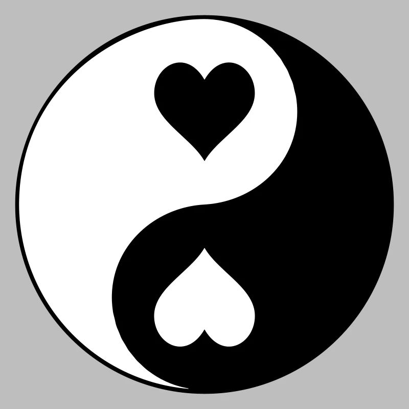 Herz YinYang Kontrast