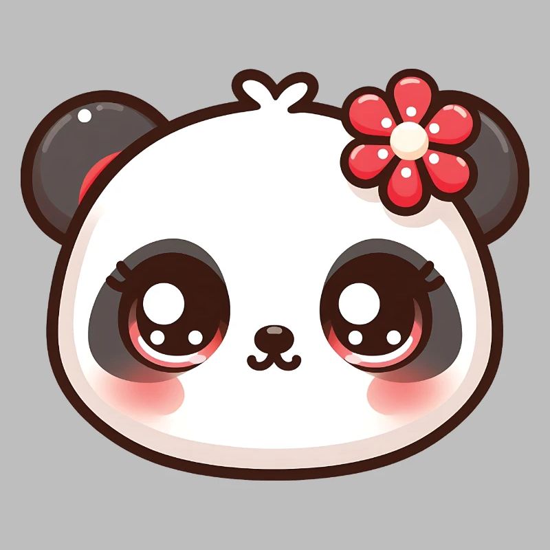 Panda Blossom Cute Face