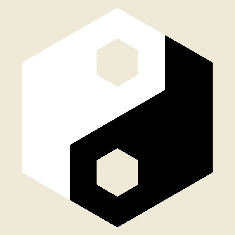 Hex-Ausschnitt Yin Yang