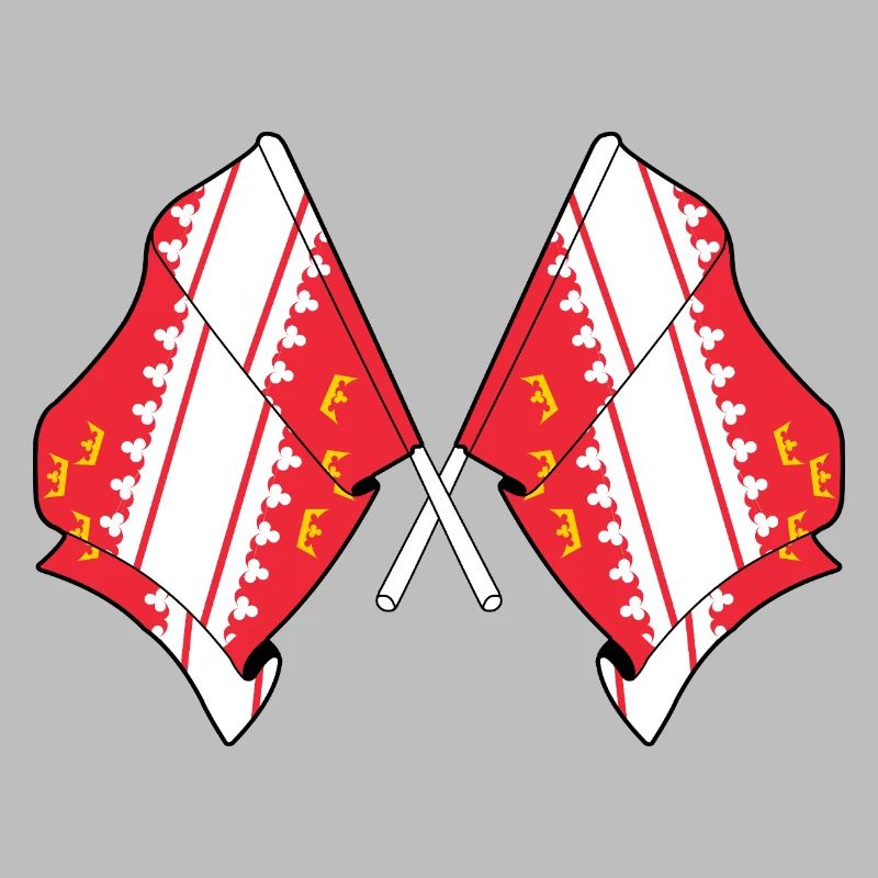 Drapeaux d’Alsace croisés