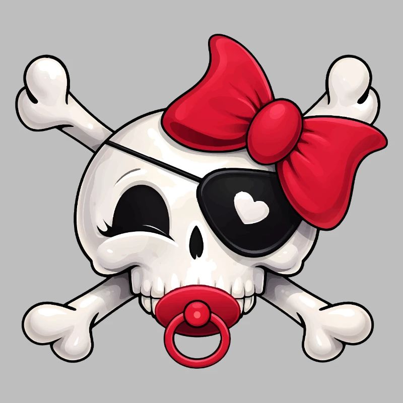 Crâne de Bébé Pirate mignon