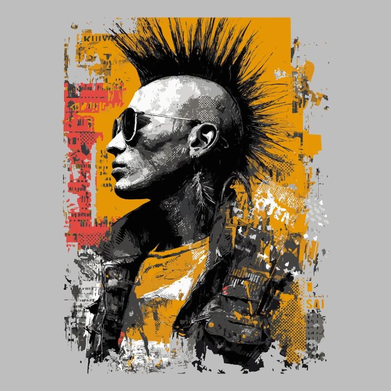 Punk with mohawk