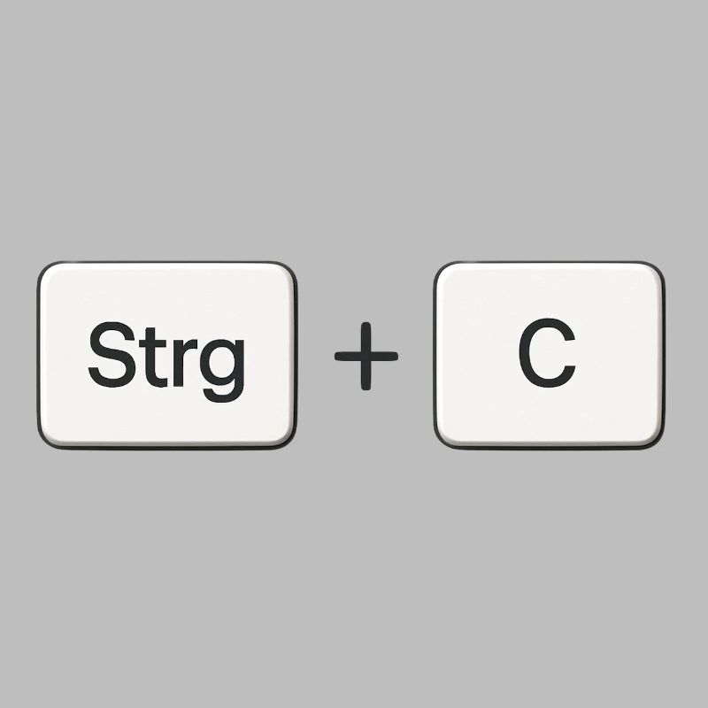 Key Combination Copy Ctrl + C