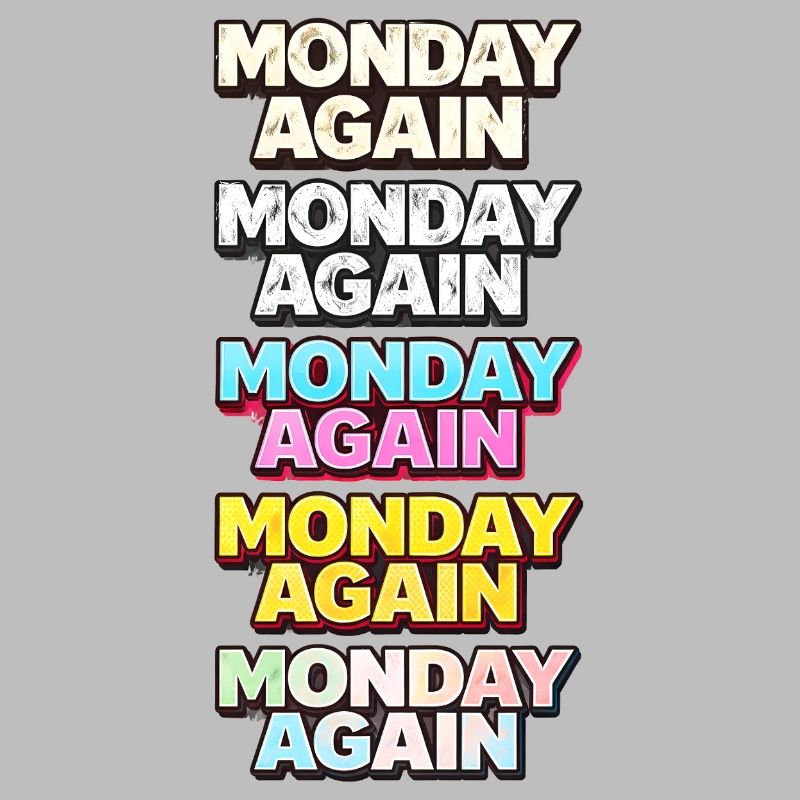 Monday Again Typographie couleur