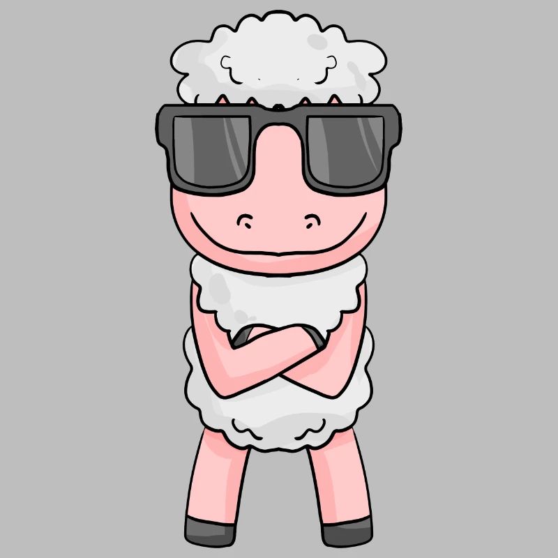 cooles Schaf mit Sonnenbrille