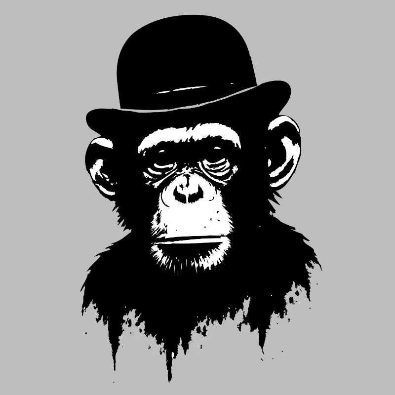 Monkey with bowler hat