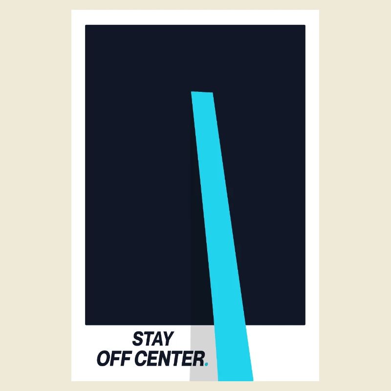 Reste hors du centre. Déclaration de conception moderne