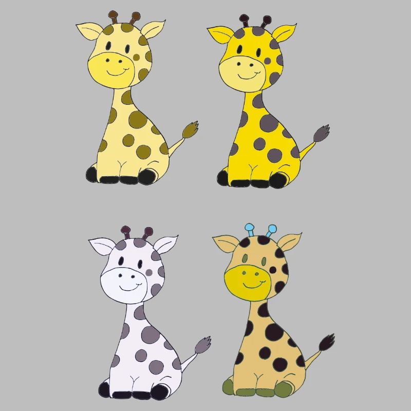 Giraffenquartett Bunt
