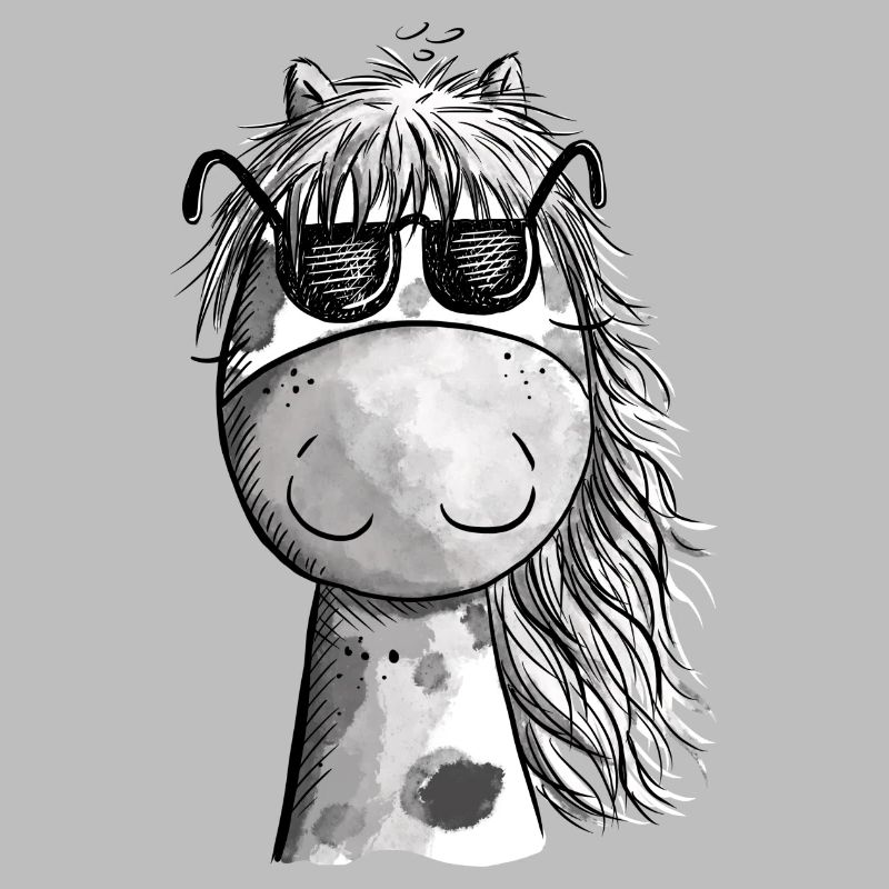 Cooles Pferd mit Sonnenbrille