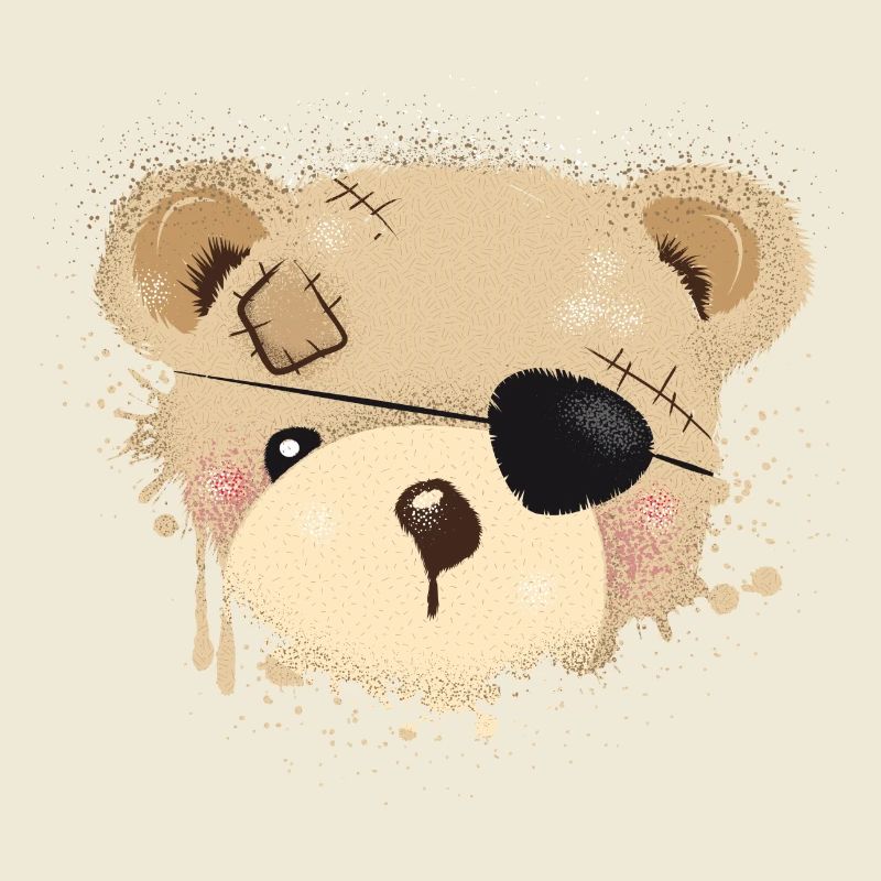 Nounours avec cache-œil