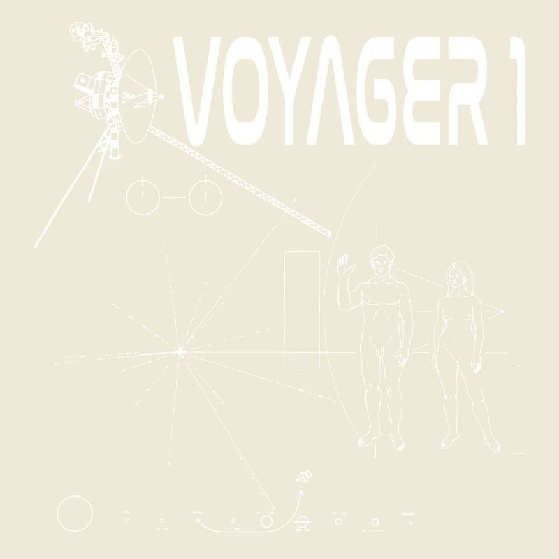 Sonde spatiale voyager 1 blanche