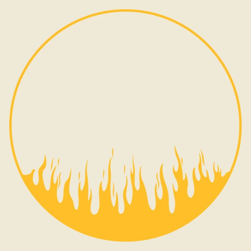 Kreis on fire | 1-Color vectorgraphic