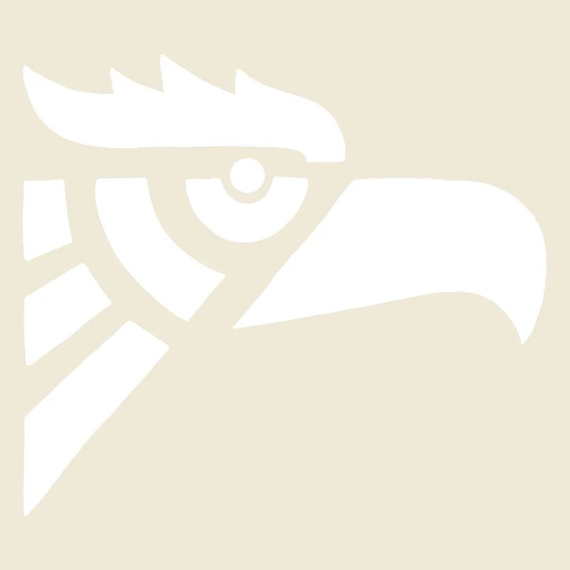 Aztec white eagle head