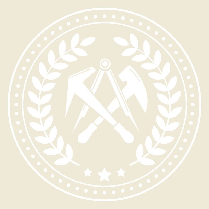 Couvreur d’enseignes de guilde avec couronne de laurier
