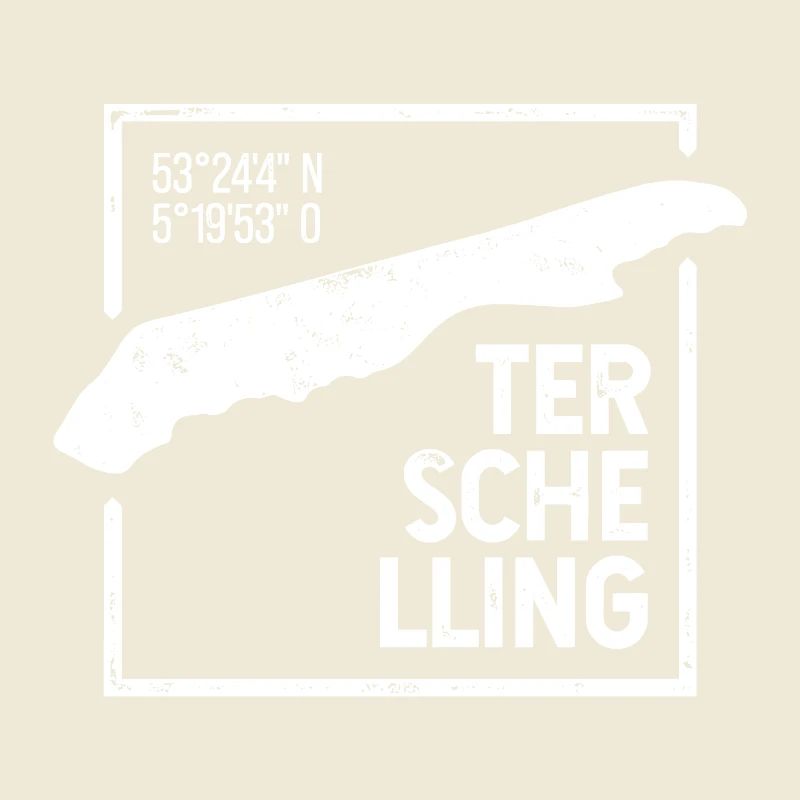 Terschelling | Insel-Silhouette Stempel-Design