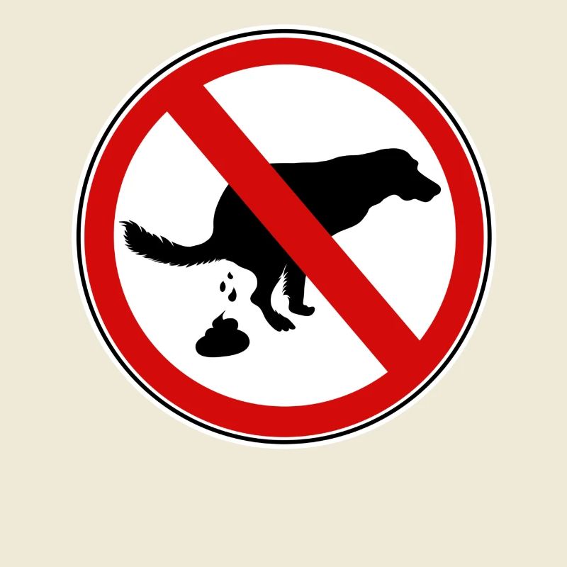 Panneau d’interdiction de merde pour chiens