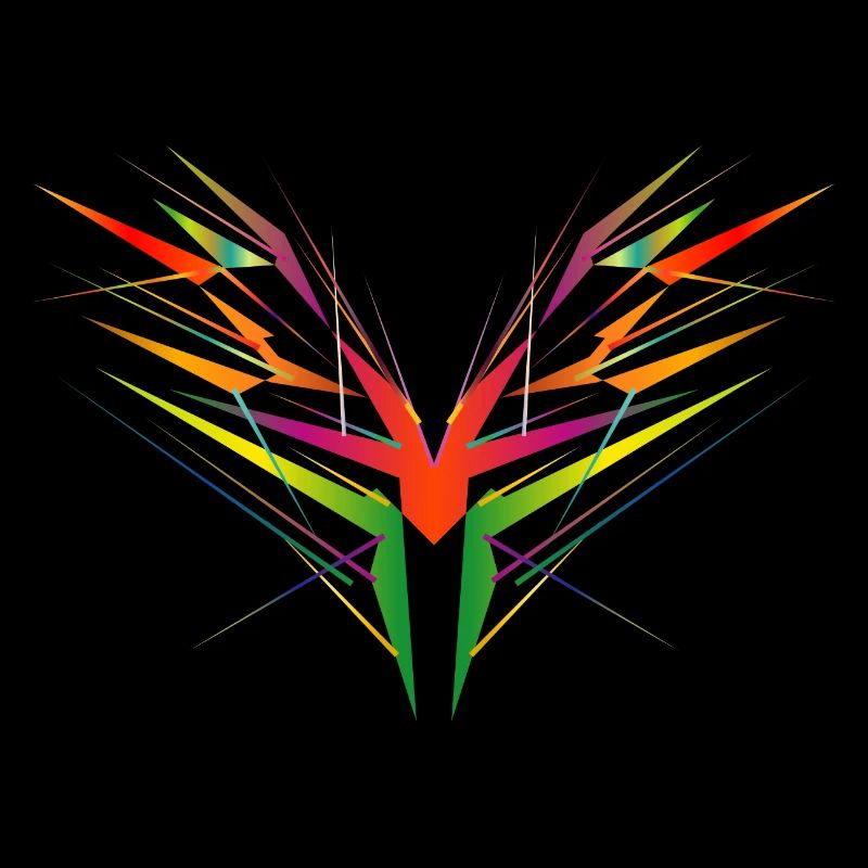 forme d’aile abstraite colorée