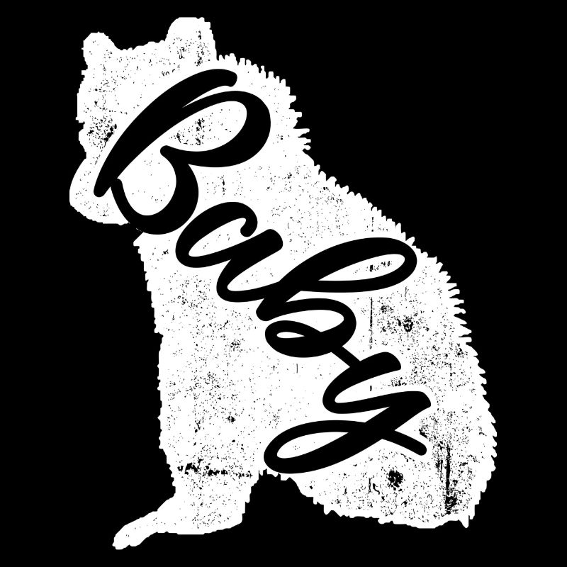 Bébé script chien sur fourrure blanche