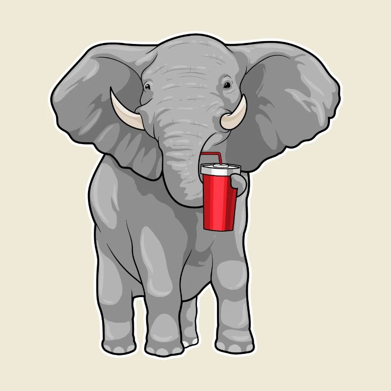 Elephant Drinking Cup