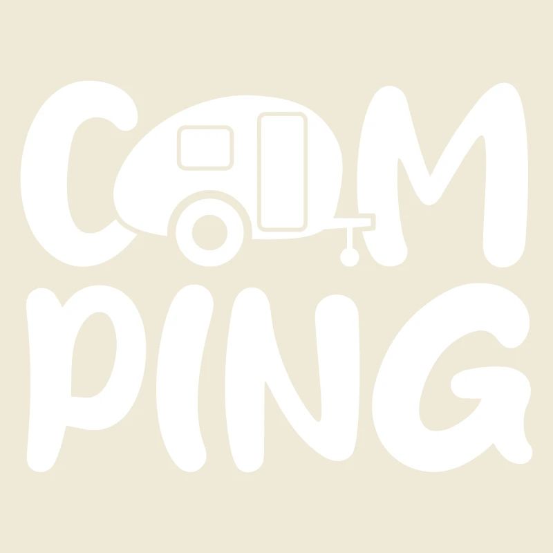 Camping Caravan Handwriting Comic Camper Caravan