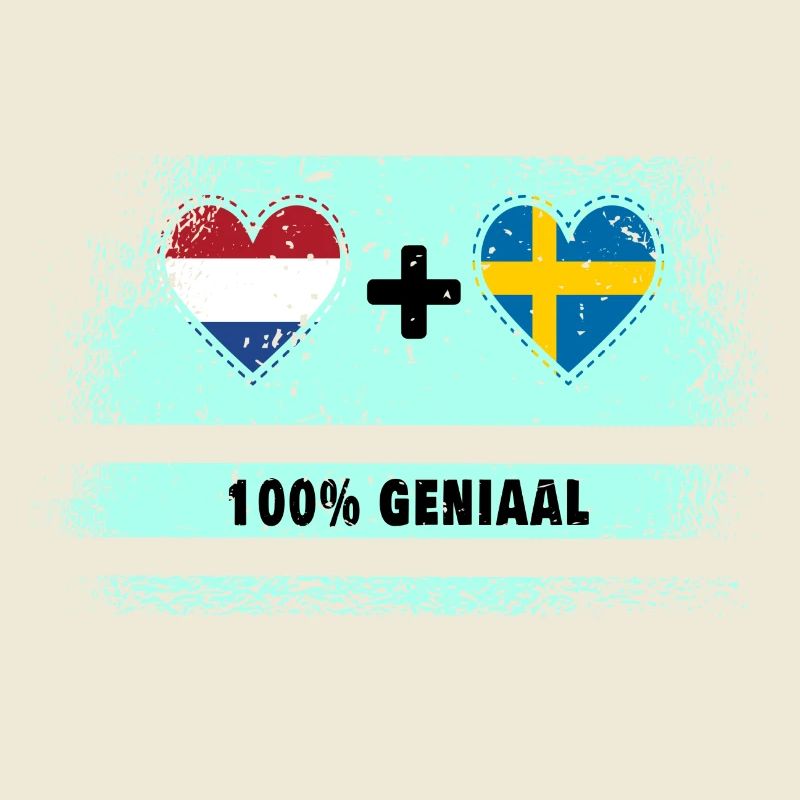 Drapeau 100% Genius de la Suède et des Pays-Bas