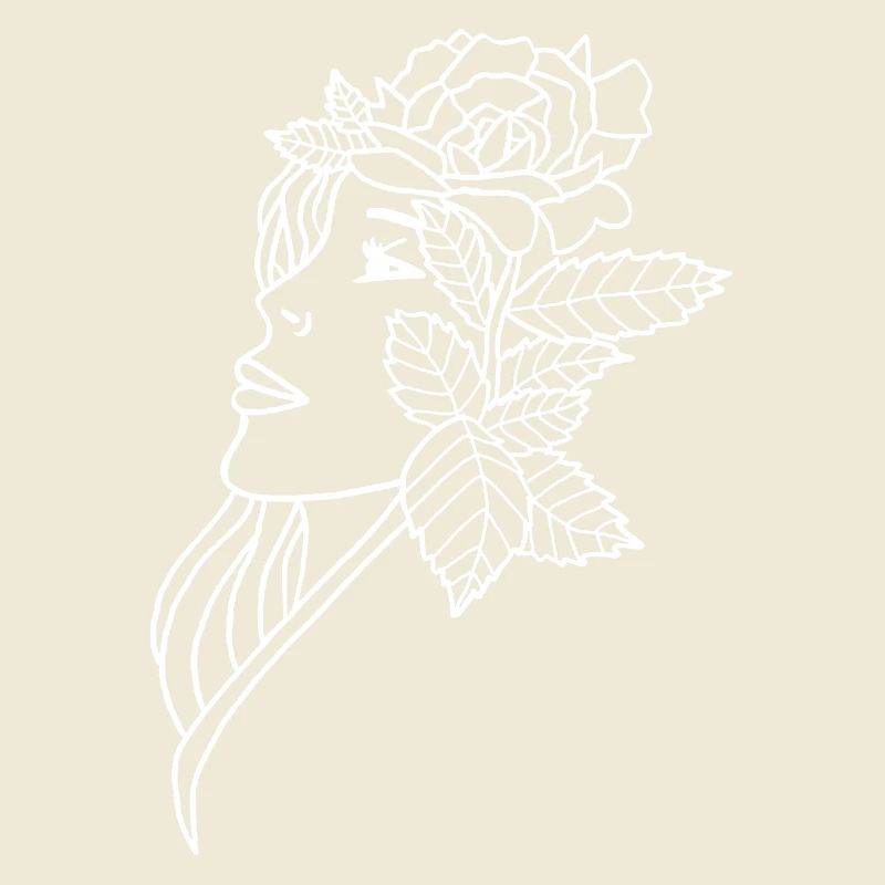 La dame et la rose (blanc)