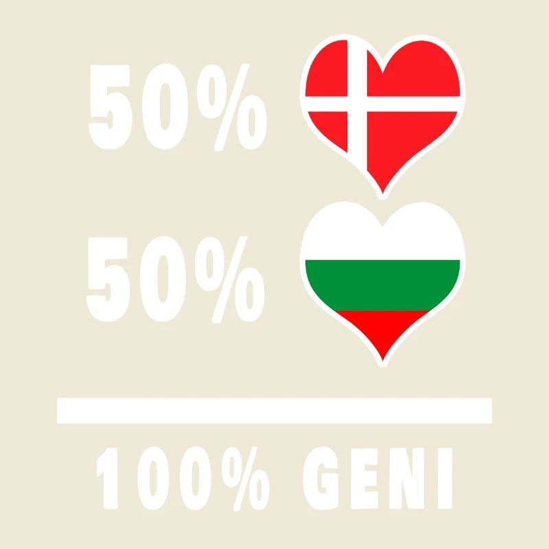 Bulgarie et Danemark 100% drapeau de génie