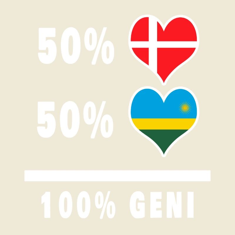 Rwanda and Denmark 100% genius flag