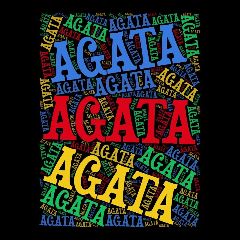 t-shirt Agata word cloud t-shirt idée cadeau