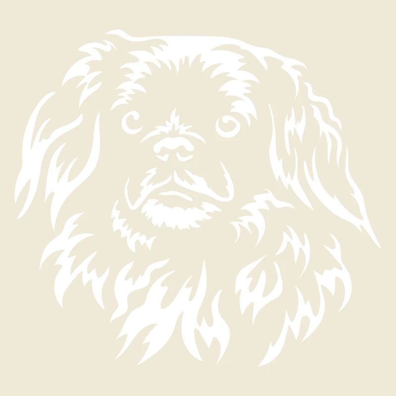 Tibetan Spaniel Head "BlackEdition"