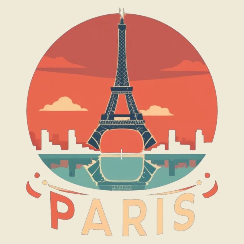 Cercle du coucher de soleil à Paris