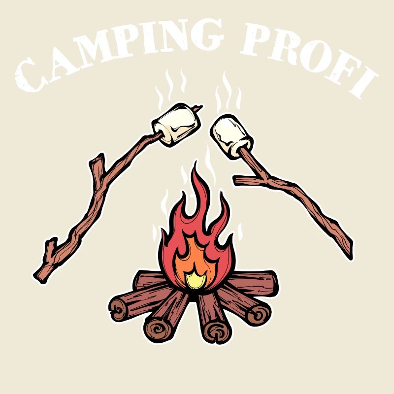 Campingplatz Lagerfeuer Statement Camping Wanderer