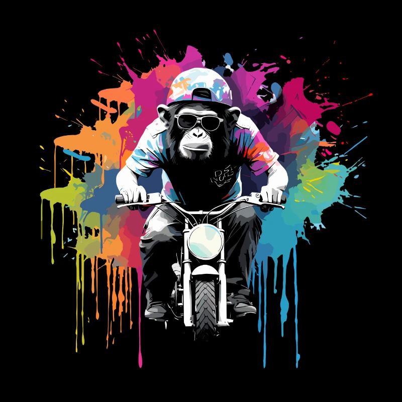 Funny Monkey Monkey Moto Lunettes De Soleil Chimpanzé