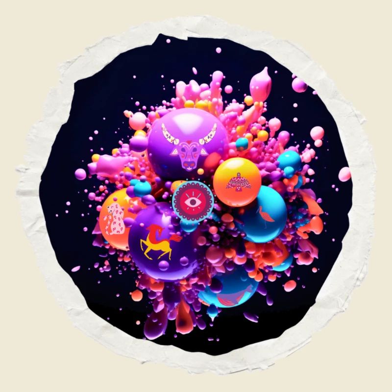 Kosmische funky Blasen