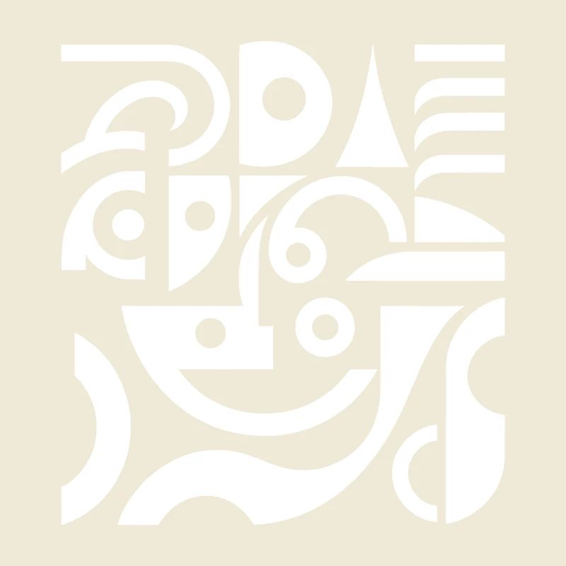 Geometric wave patterns in black and white